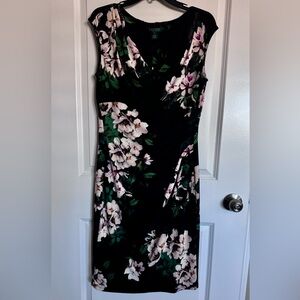New Ralph Lauren black floral dress size 12